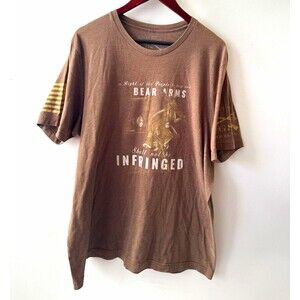 Grunt Style Bear Arms Shall Not Be Infringed T-Shirt Men’s 2XL Brown